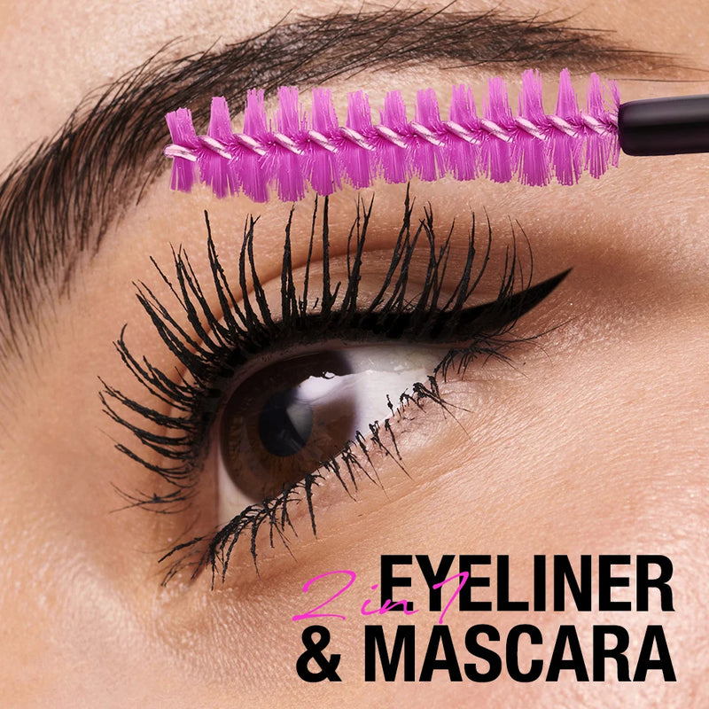 O.TWO.O 2 In 1 Mascara Eyeliner Makeup Extra Volume Lengthening Eyelash Mascara Waterproof Liquid Eyeliner for Arrows Cosmetics